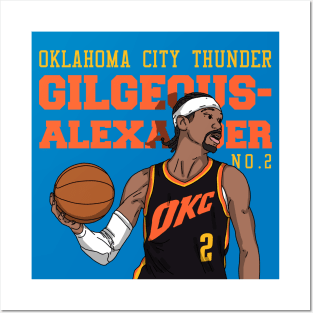 Shai Gilgeous-Alexander Comic Style Posters and Art